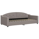 Lit de jour avec matelas taupe 90x200 cm tissu