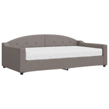 Lit de jour avec matelas taupe 100x200 cm tissu