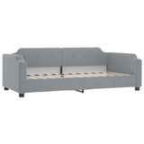 Lit de jour avec matelas gris clair 80x200 cm tissu