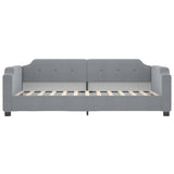 Lit de jour avec matelas gris clair 80x200 cm tissu