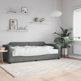 Lit de jour avec matelas gris foncé 80x200 cm tissu