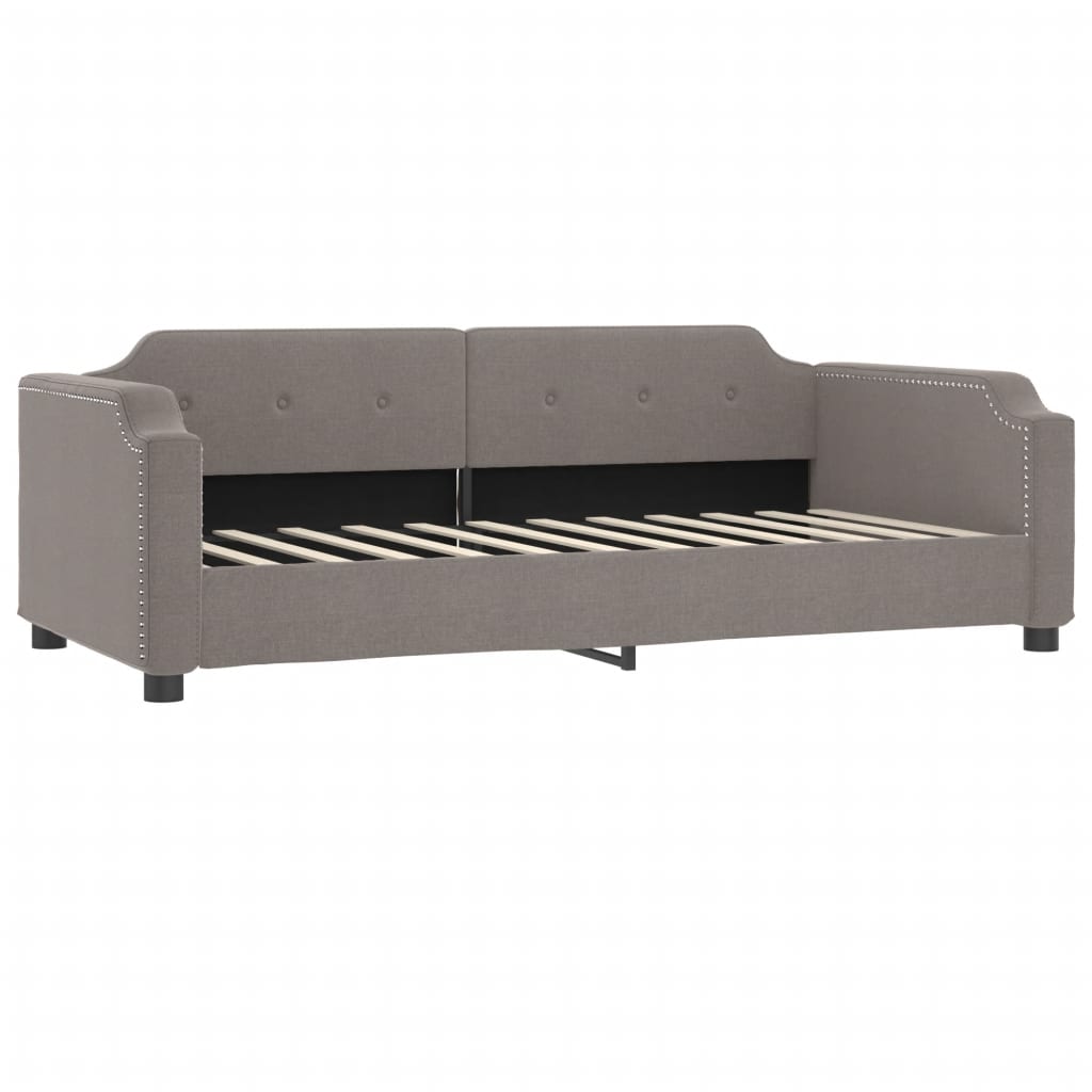 Lit de jour avec matelas taupe 80x200 cm tissu