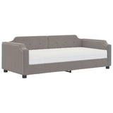 Lit de jour avec matelas taupe 90x200 cm tissu