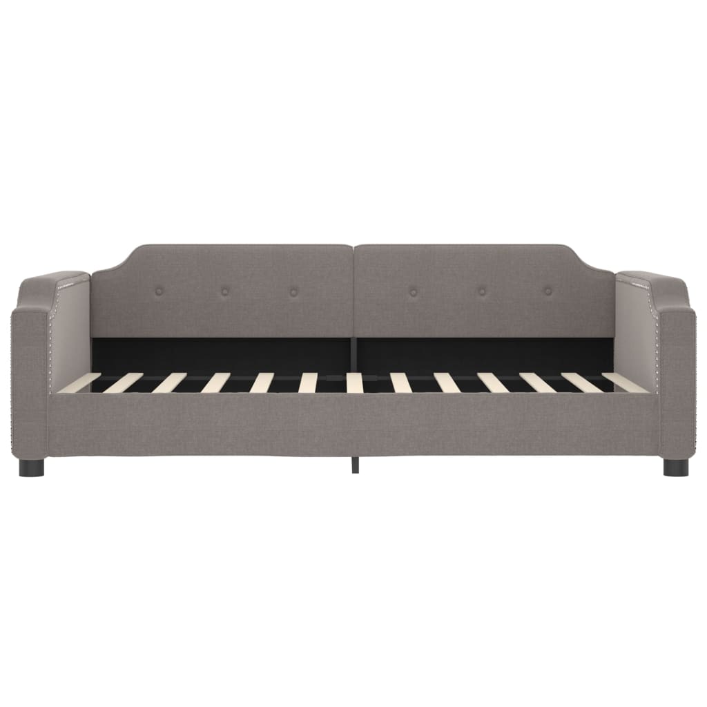 Lit de jour avec matelas taupe 90x200 cm tissu