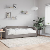 Lit de jour avec matelas taupe 90x200 cm tissu