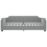 Lit de jour avec matelas gris clair 100x200 cm tissu