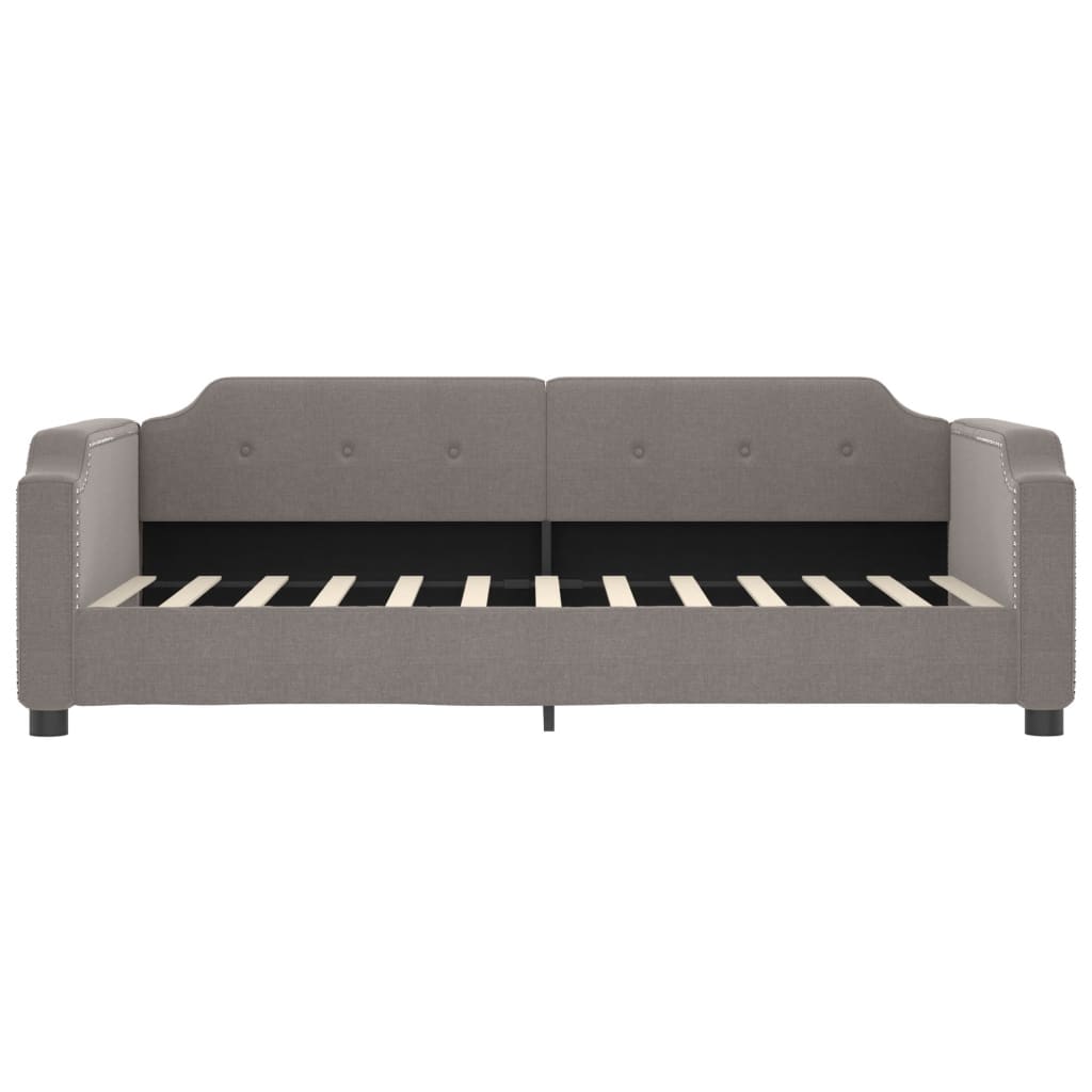 Lit de jour avec matelas taupe 100x200 cm tissu