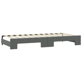 Day bed with trundle and drawers without mattress 90x200 cm