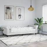 Lit de jour avec matelas blanc 90x200 cm similicuir