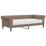 Lit de jour avec matelas cappuccino 90x200 cm similicuir