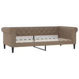 Lit de jour avec matelas cappuccino 90x200 cm similicuir