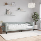 Lit de jour avec matelas gris clair 80x200 cm velours