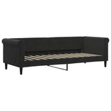 Lit de jour avec matelas noir 80x200 cm velours