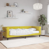 Lit de jour avec matelas jaune 80x200 cm velours