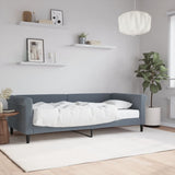 Lit de jour avec matelas gris foncé 90x200 cm velours