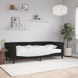 Lit de jour avec matelas noir 90x190 cm velours