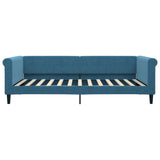 Day bed with trundle without mattress blue 100x200 cm