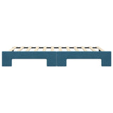 Day bed with trundle without mattress blue 100x200 cm