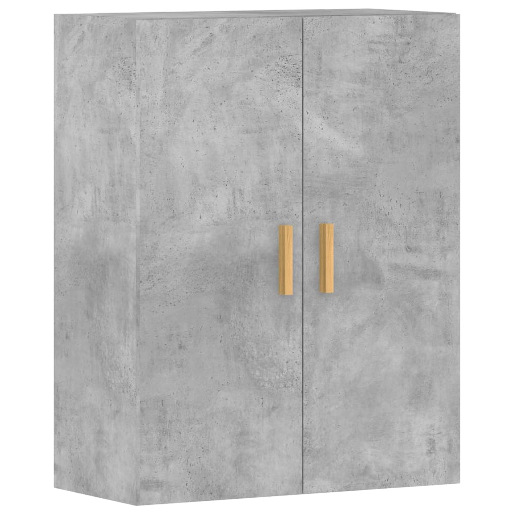 2 pcs wall cabinets concrete gray engineered wood