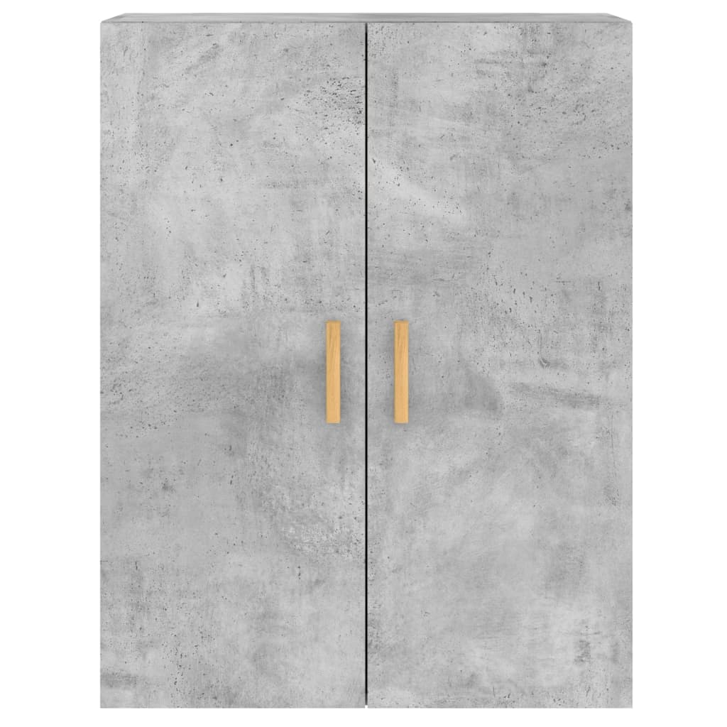 2 pcs wall cabinets concrete gray engineered wood