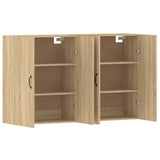 2 pcs wall cabinets sonoma oak engineered wood