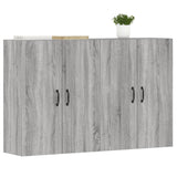 Armoires murales 2 pcs sonoma gris bois d'ingénierie