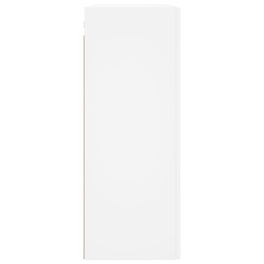 Armoires murales 2 pcs blanc bois d'ingénierie