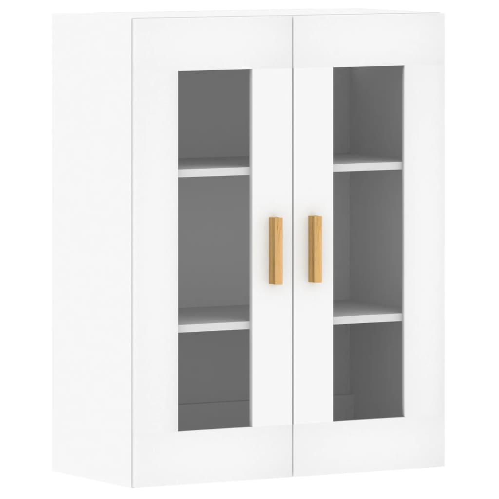 Armoires murales 2 pcs blanc bois d'ingénierie