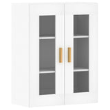 Armoires murales 2 pcs blanc bois d'ingénierie