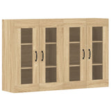 2 pcs wall cabinets sonoma oak engineered wood