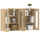 2 pcs wall cabinets sonoma oak engineered wood