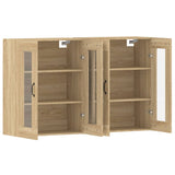 2 pcs wall cabinets sonoma oak engineered wood