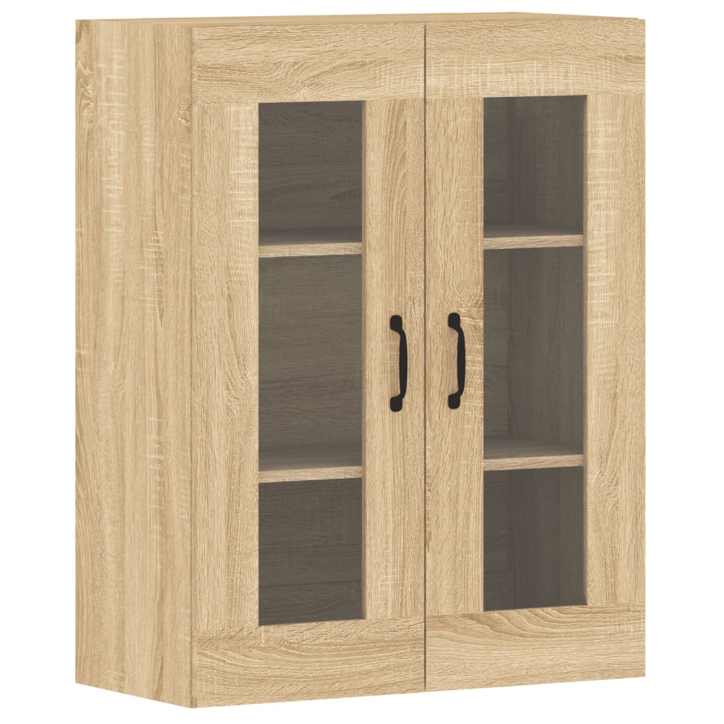 2 pcs wall cabinets sonoma oak engineered wood