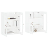 Armoires murales 2 pcs blanc bois d'ingénierie