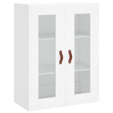 Armoires murales 2 pcs blanc bois d'ingénierie