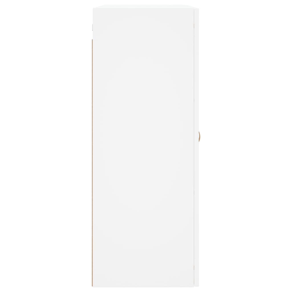 Armoires murales 2 pcs blanc bois d'ingénierie