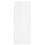 Armoires murales 2 pcs blanc brillant bois d'ingénierie