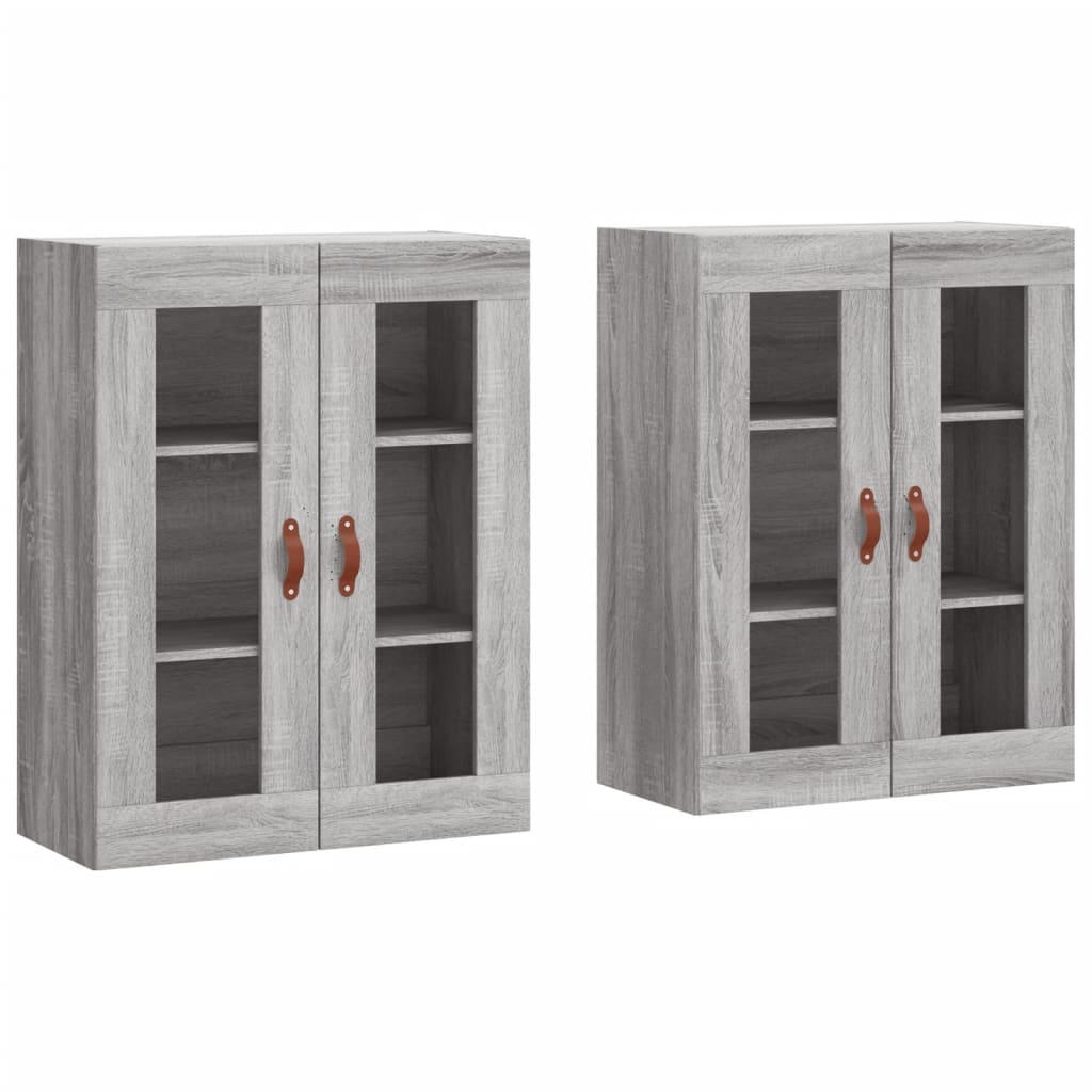 Armoires murales 2 pcs sonoma gris bois d'ingénierie