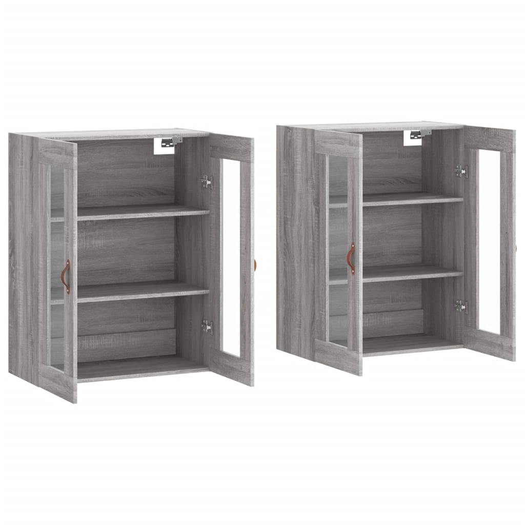 Armoires murales 2 pcs sonoma gris bois d'ingénierie