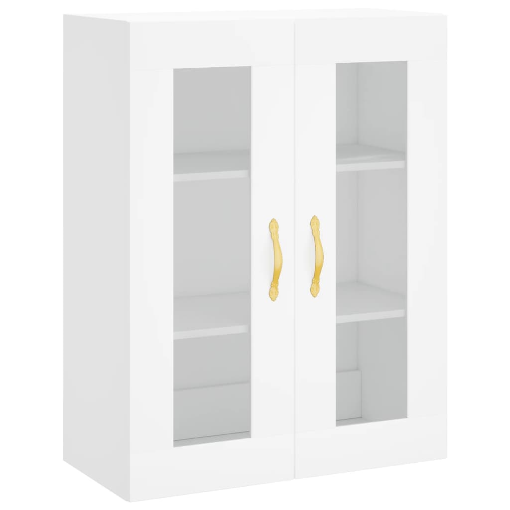 Armoires murales 2 pcs blanc bois d'ingénierie