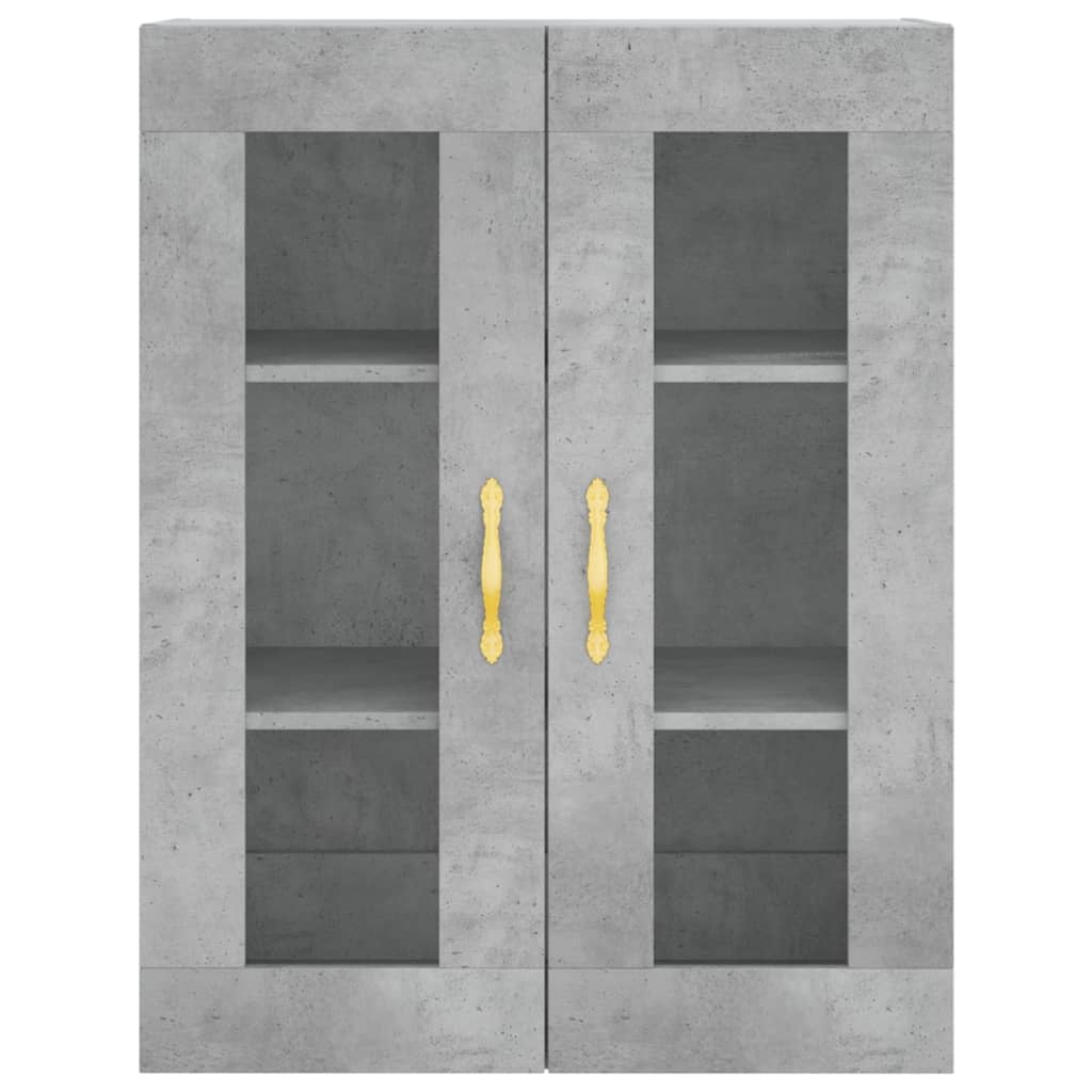 Armoires murales 2 pcs gris béton bois d'ingénierie