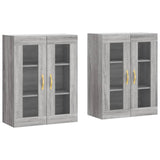 Armoires murales 2 pcs sonoma gris bois d'ingénierie