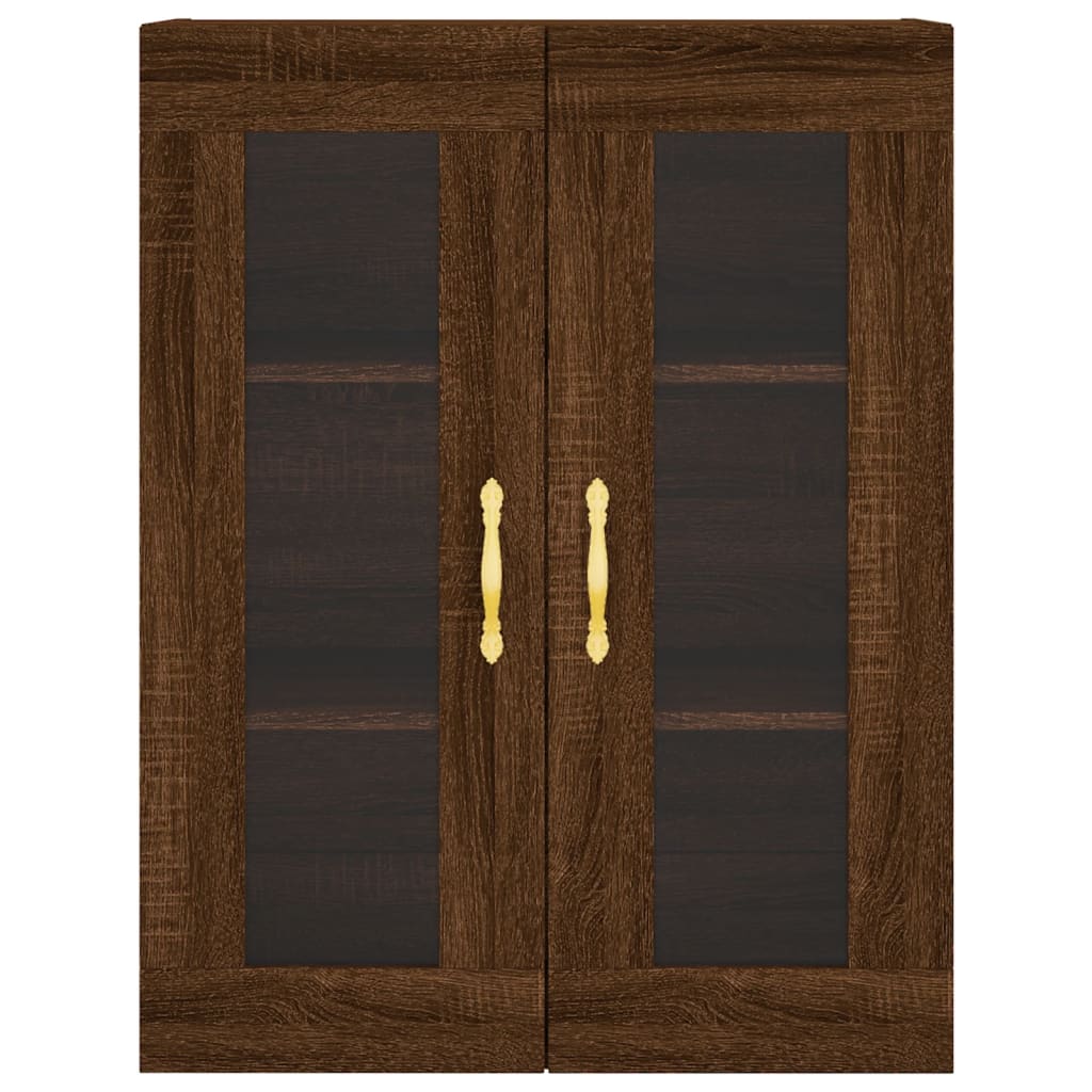 Armoires murales 2 pcs chêne marron bois d'ingénierie