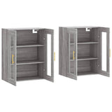 Armoires murales 2 pcs sonoma gris bois d'ingénierie