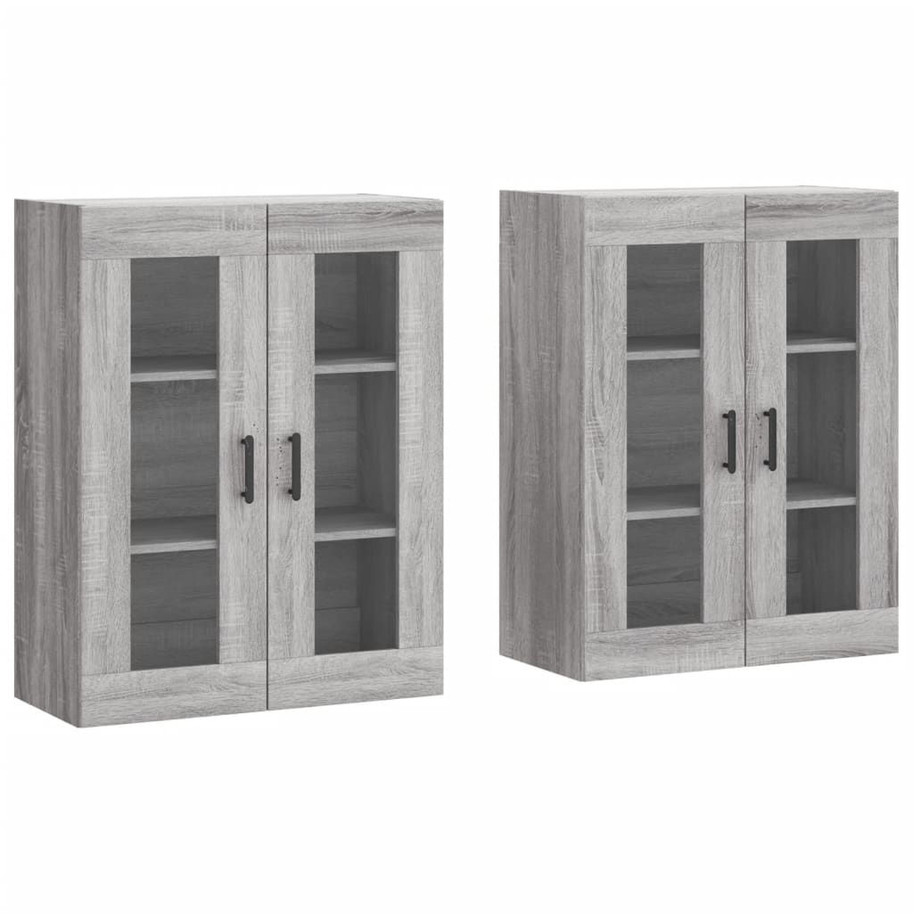 Armoires murales 2 pcs sonoma gris bois d'ingénierie