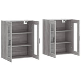 Armoires murales 2 pcs sonoma gris bois d'ingénierie