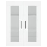 Armoires murales 2 pcs blanc bois d'ingénierie