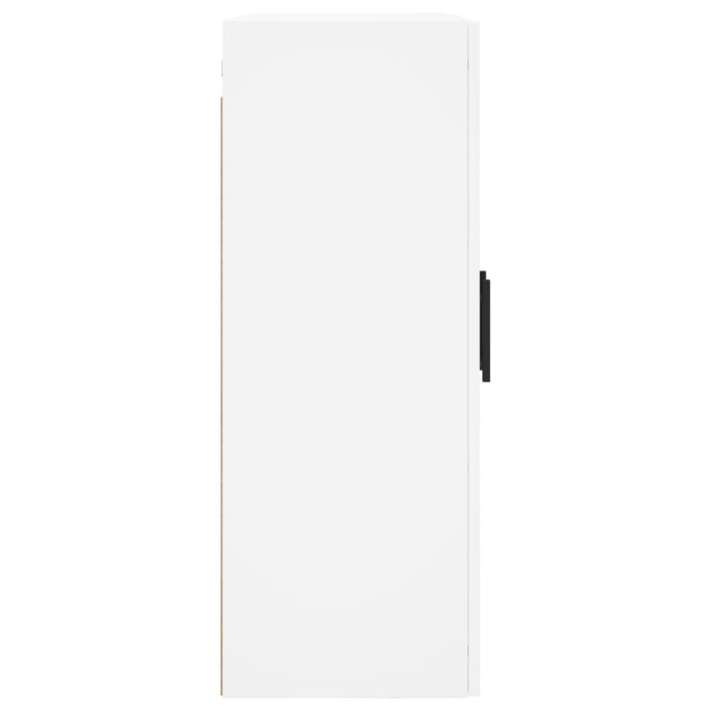 Armoires murales 2 pcs blanc bois d'ingénierie