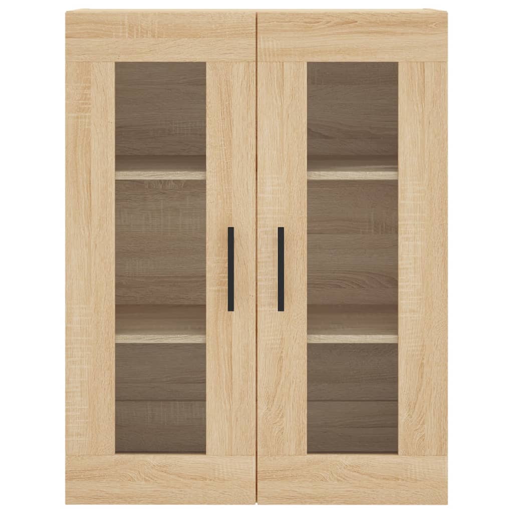 2 pcs wall cabinets sonoma oak engineered wood