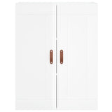 Armoires murales 2 pcs blanc brillant bois d'ingénierie